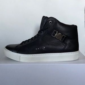 Versace Collection Leather High Top Sneaker